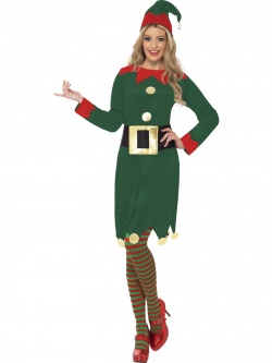 Kostým Elfka tmavě zelená