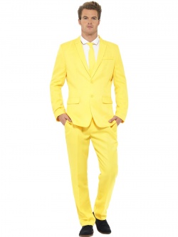 Barevný pánský oblek - žlutý