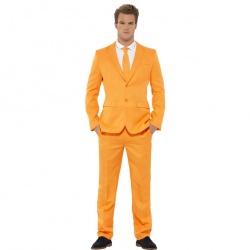 Barevný pánský oblek - oranžový